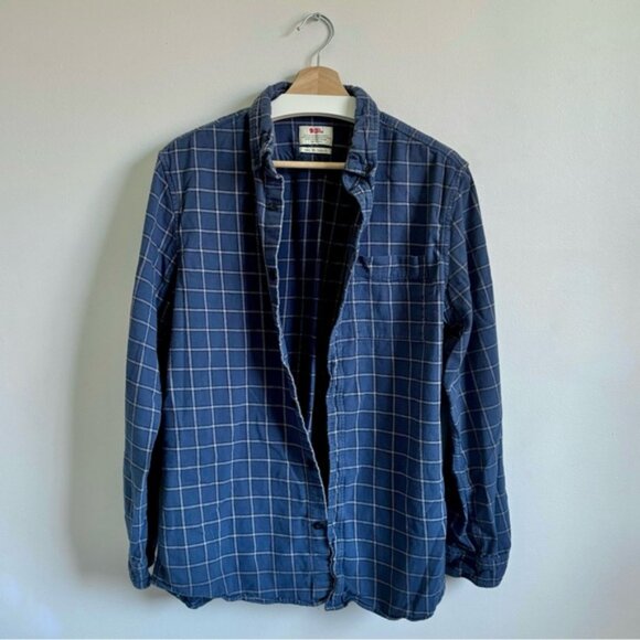 Fjallraven Men’s Ovik Flannel Blue Plaid Outdoor Shirt - Picture 2 of 9